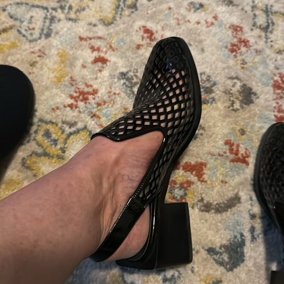 Black patent Jeffrey Campbell block Heel slide 7.5 - Picture 8 of 9